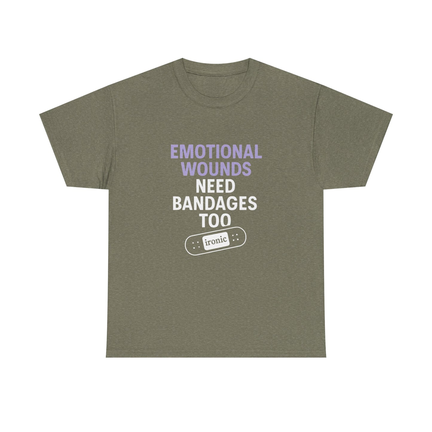 Emotional Wounds Need Bandages Too – Mental Health Awareness T-Shirt | Dark