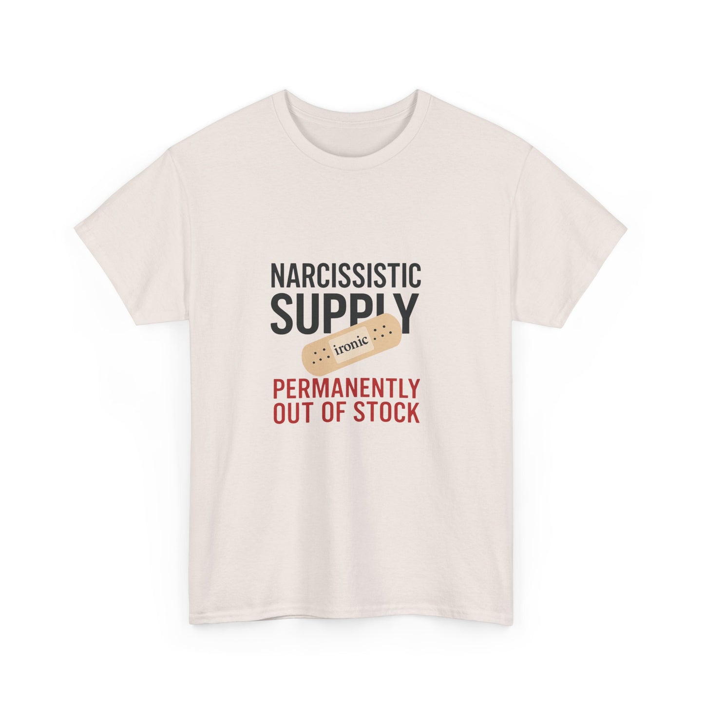 Narcissistic Supply Out of Stock T-Shirt (Lights) – Ironic Trauma Recovery Shirt