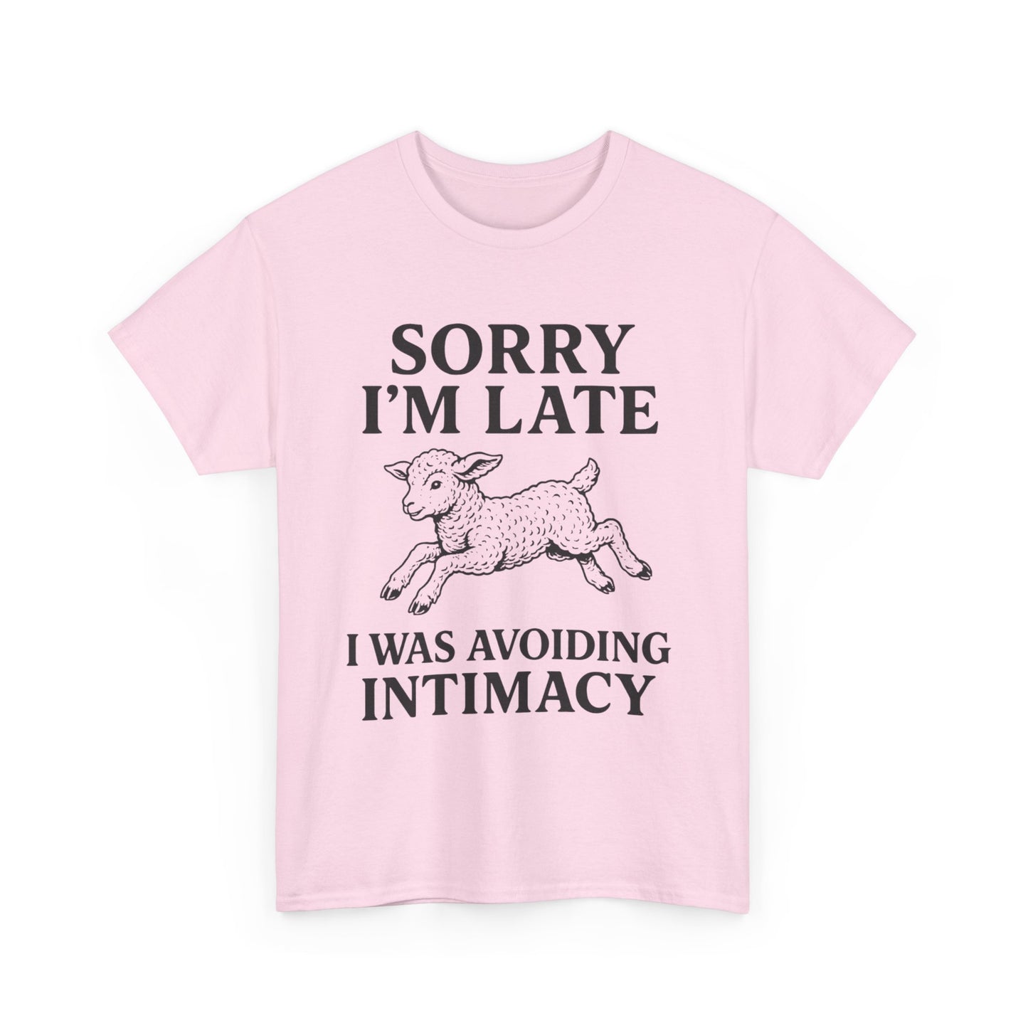 Sorry I’m Late – I Was Avoiding Intimacy | Vintage Lamb T-Shirt