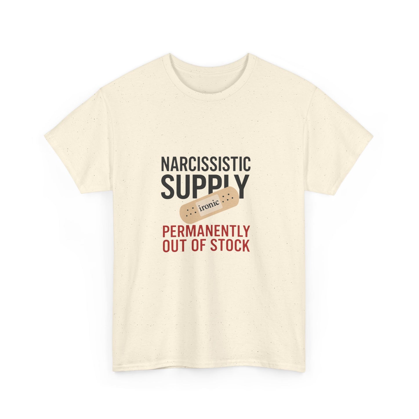 Narcissistic Supply Out of Stock T-Shirt (Lights) – Ironic Trauma Recovery Shirt