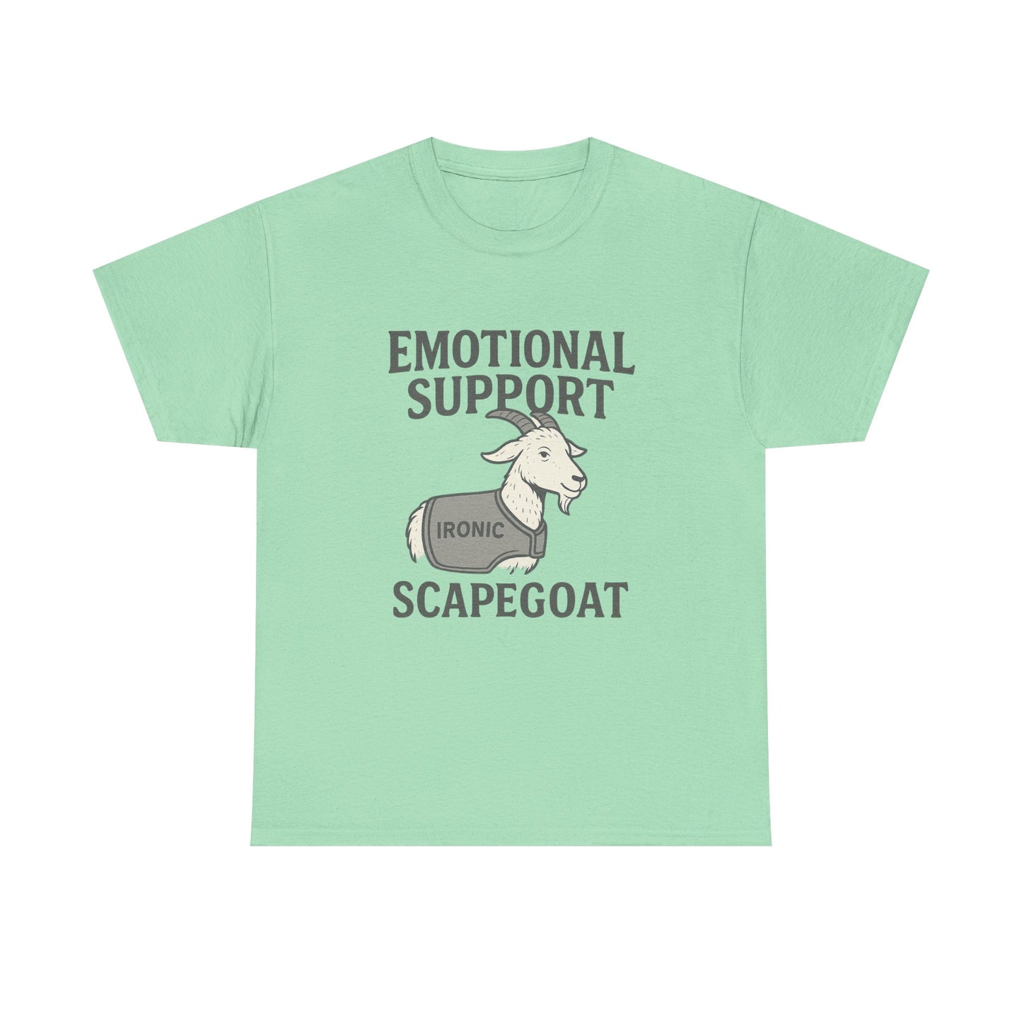 Emotional Support Scapegoat – IRONIC Goat Tee for Mental Health Survivors | Lights
