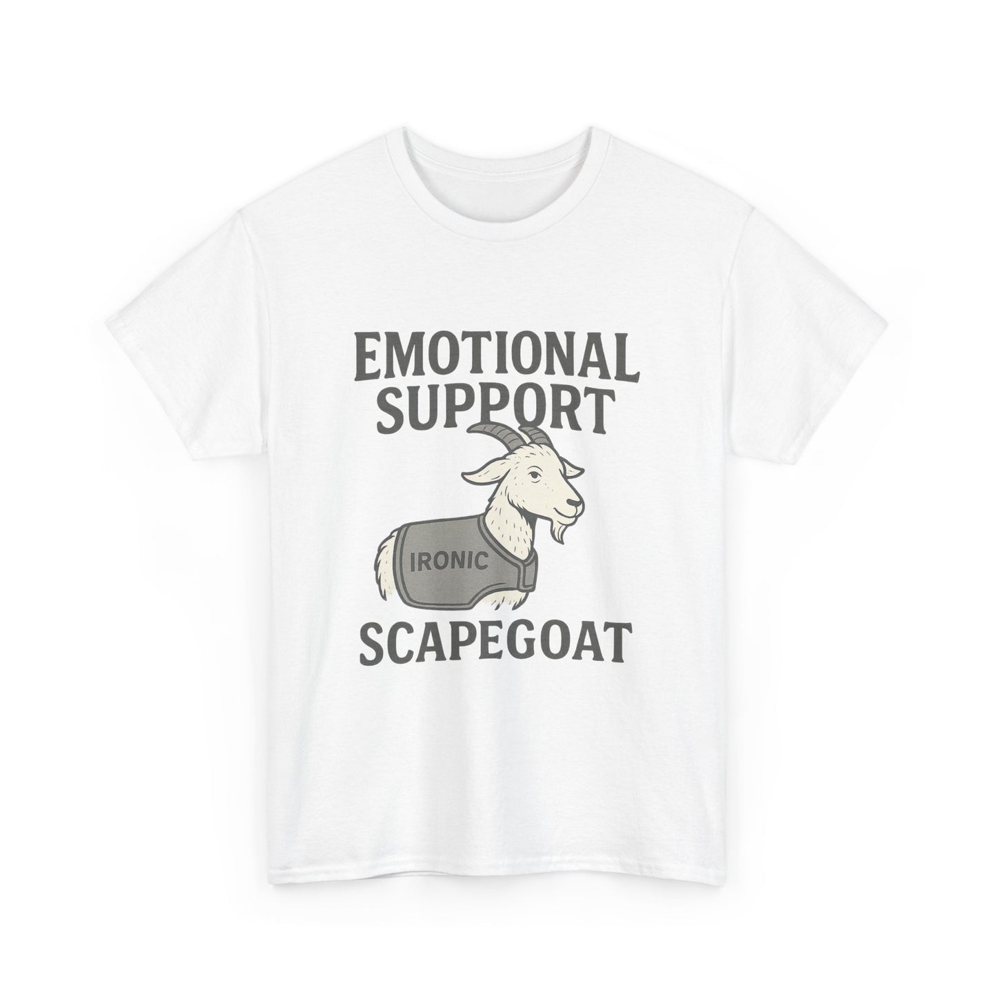 Emotional Support Scapegoat – IRONIC Goat Tee for Mental Health Survivors | Lights