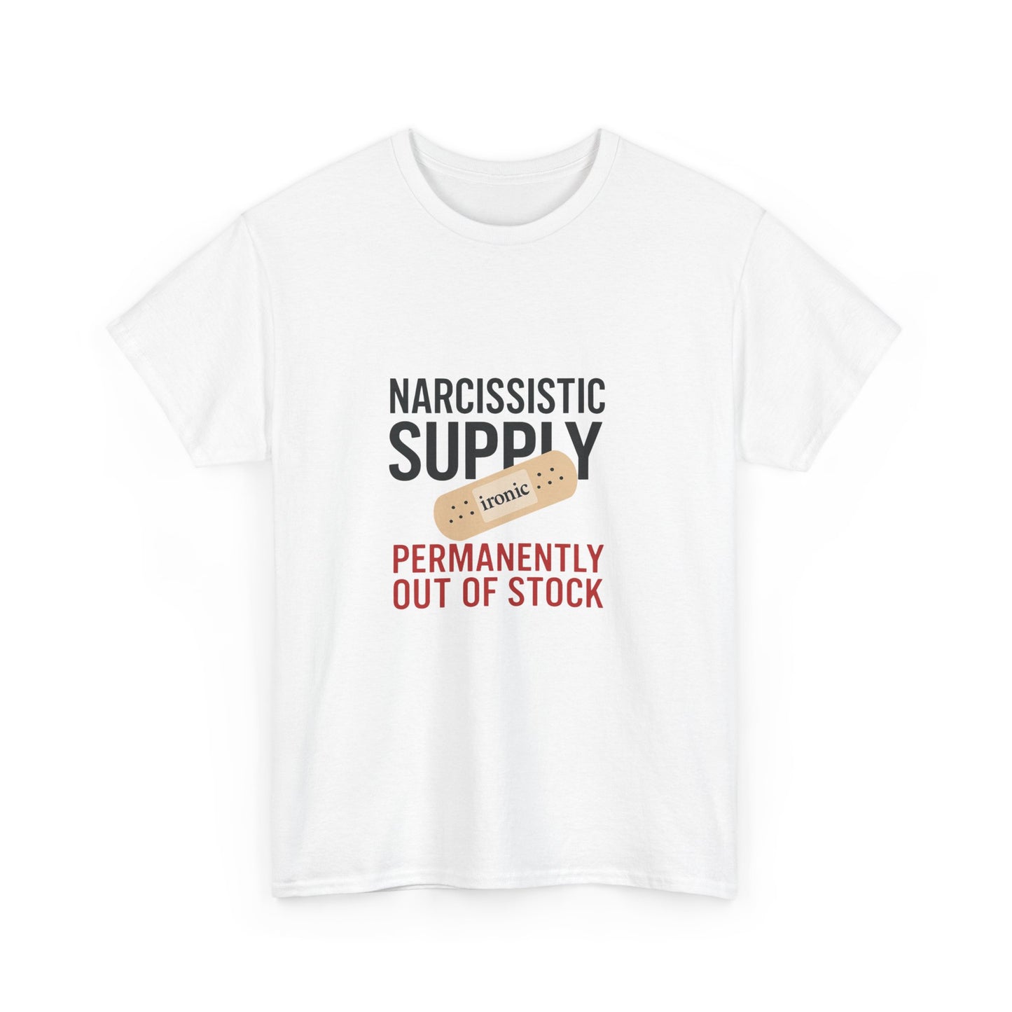 Narcissistic Supply Out of Stock T-Shirt (Lights) – Ironic Trauma Recovery Shirt
