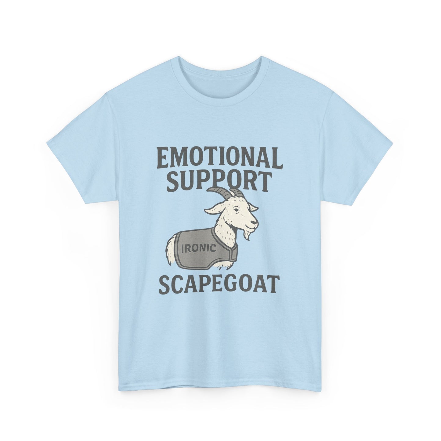 Emotional Support Scapegoat – IRONIC Goat Tee for Mental Health Survivors | Lights