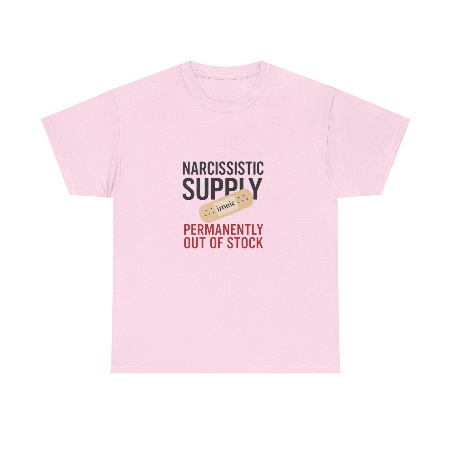 Narcissistic Supply Out of Stock T-Shirt (Lights) – Ironic Trauma Recovery Shirt