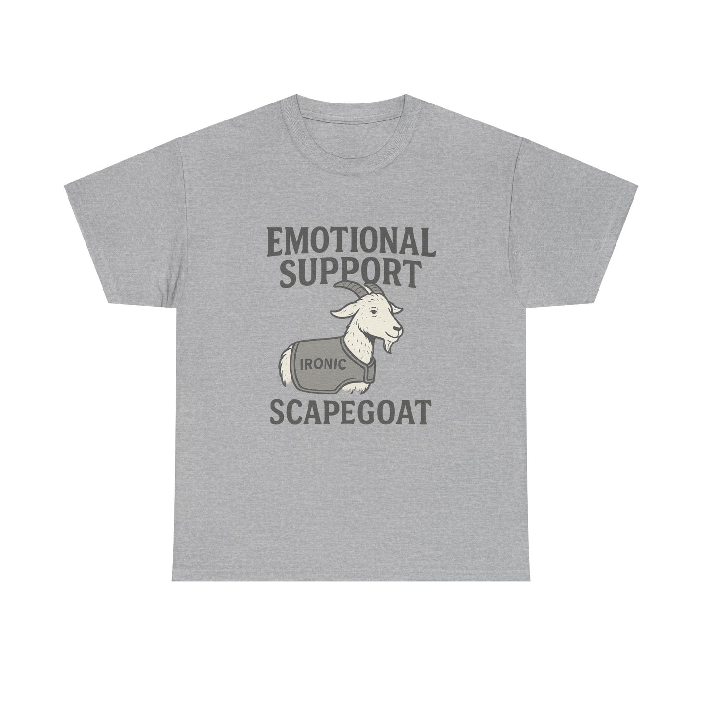 Emotional Support Scapegoat – IRONIC Goat Tee for Mental Health Survivors | Lights