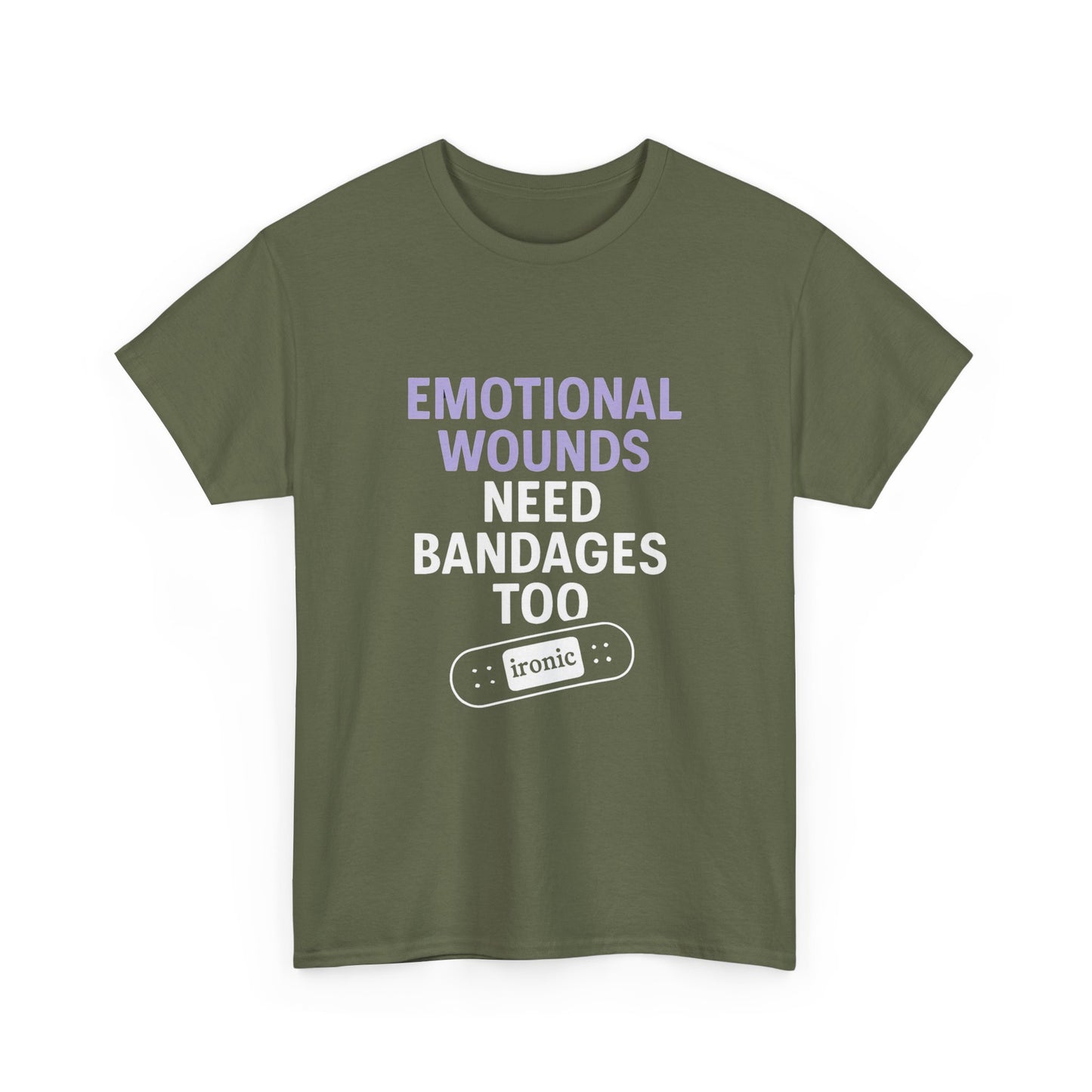 Emotional Wounds Need Bandages Too – Mental Health Awareness T-Shirt | Dark