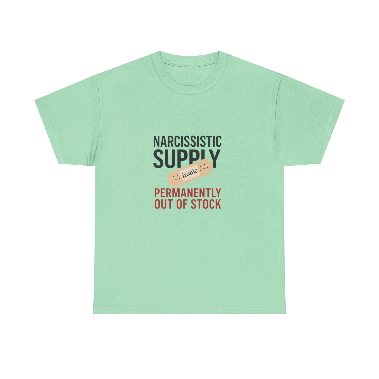 Narcissistic Supply Out of Stock T-Shirt (Lights) – Ironic Trauma Recovery Shirt