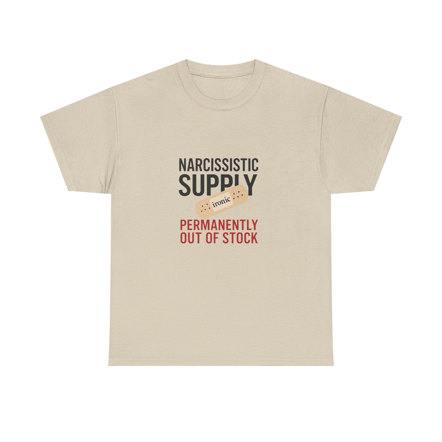 Narcissistic Supply Out of Stock T-Shirt (Lights) – Ironic Trauma Recovery Shirt