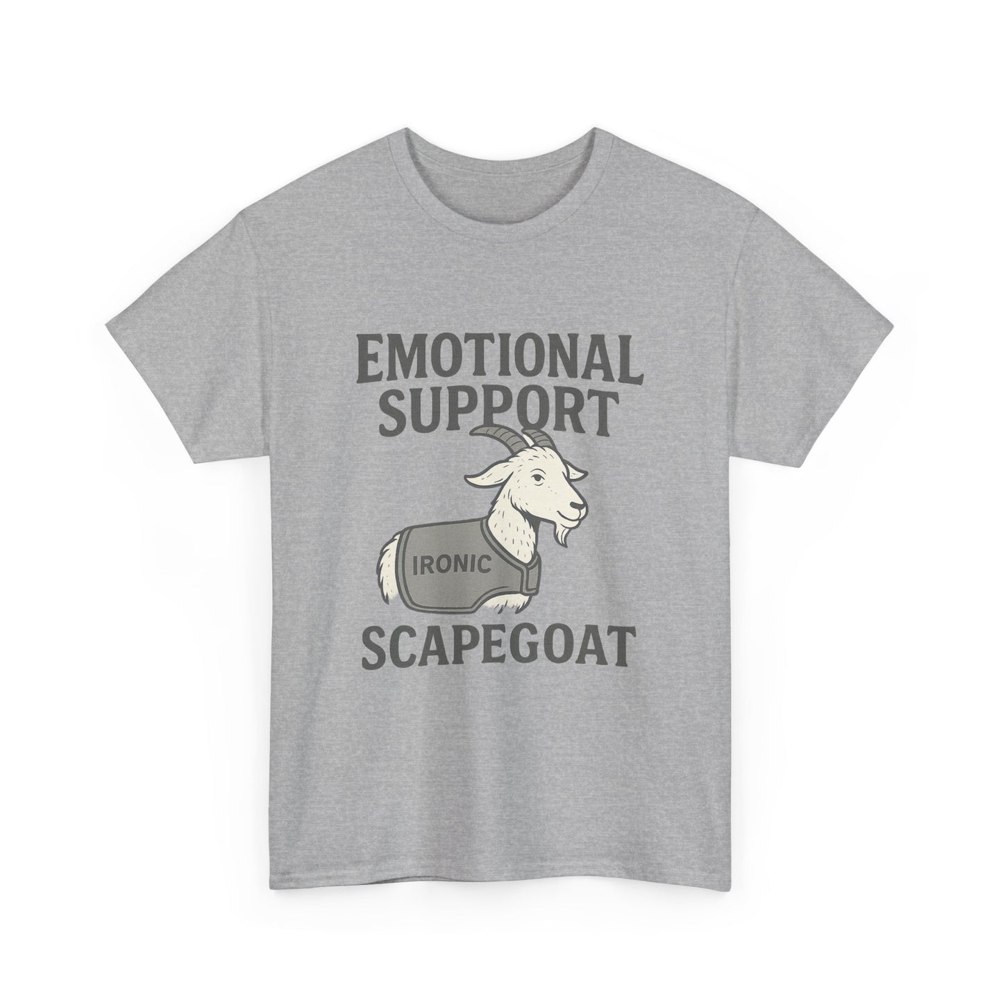 Emotional Support Scapegoat – IRONIC Goat Tee for Mental Health Survivors | Lights