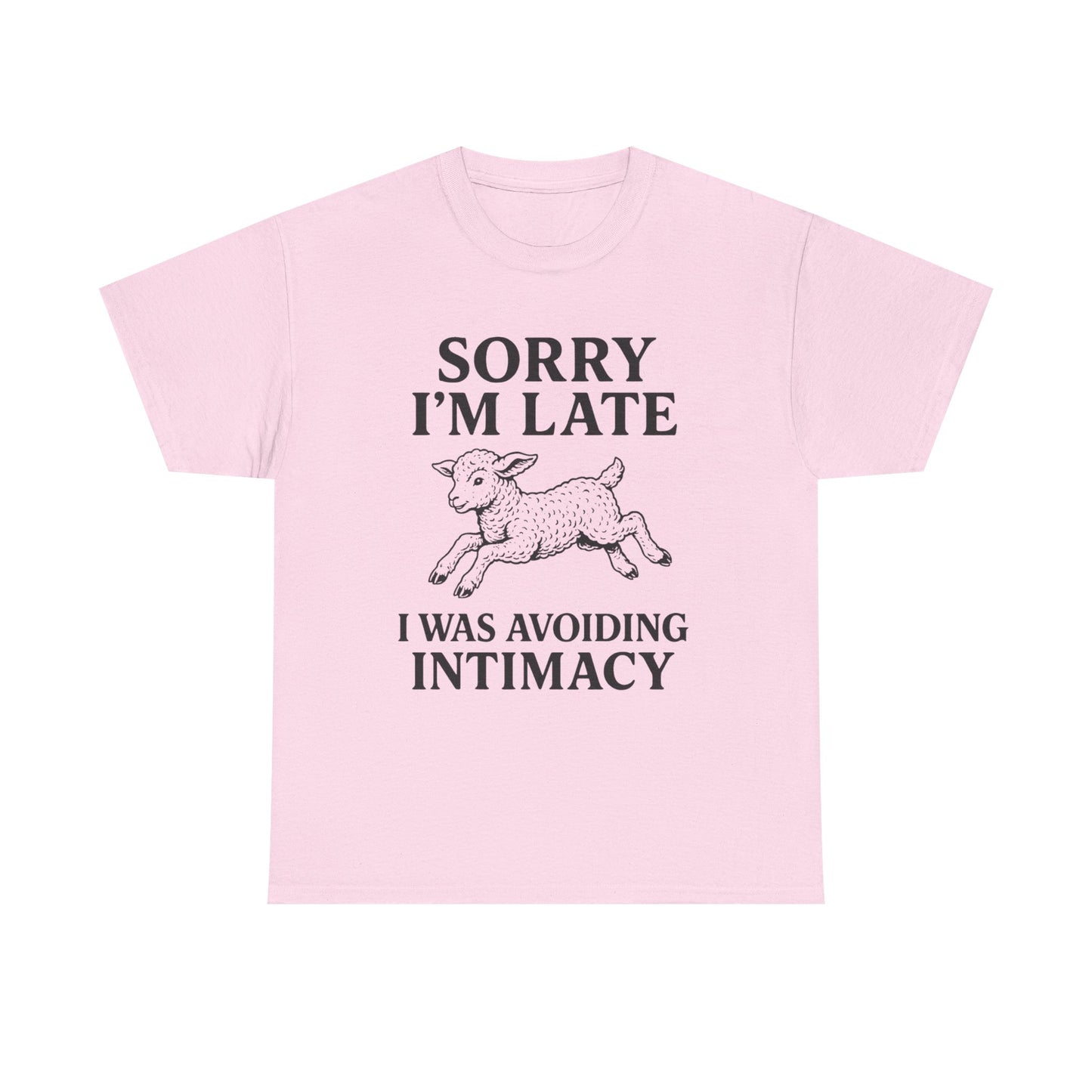 Sorry I’m Late – I Was Avoiding Intimacy | Vintage Lamb T-Shirt