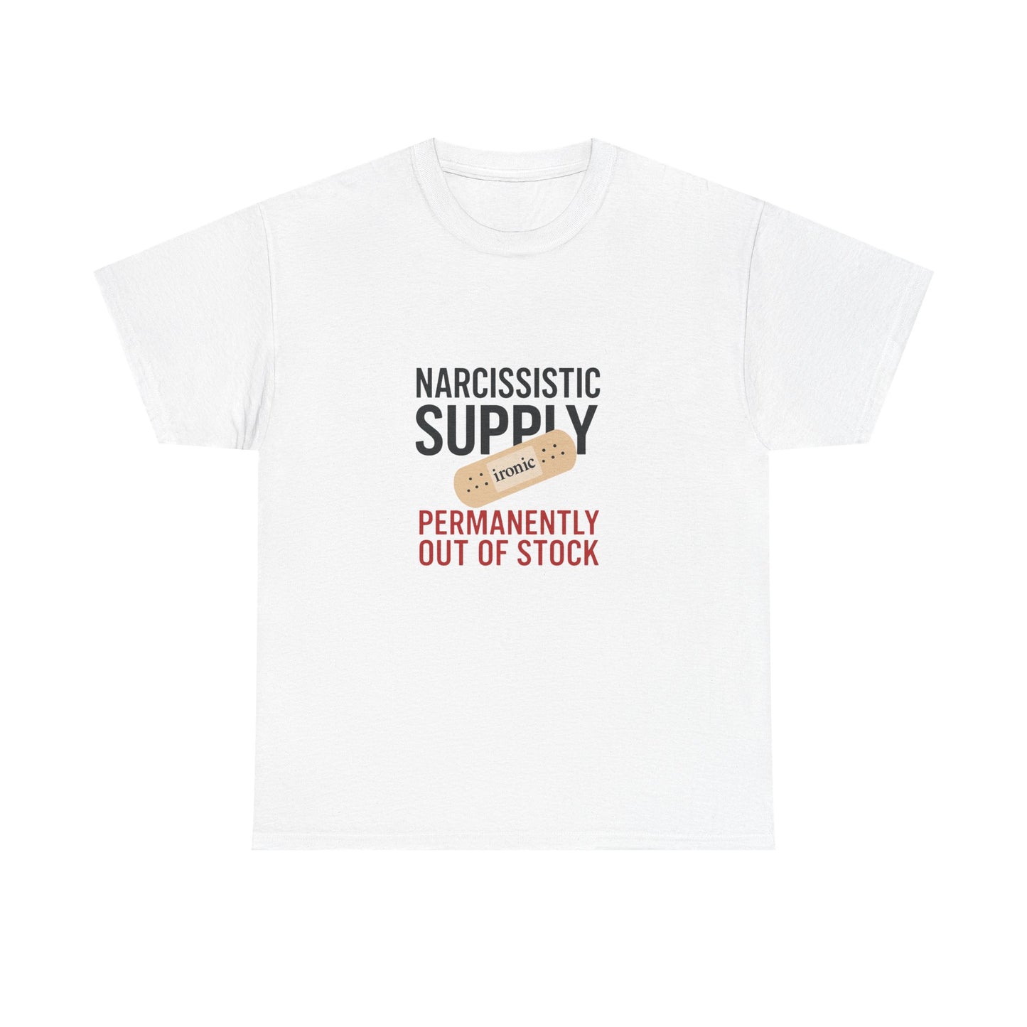 Narcissistic Supply Out of Stock T-Shirt (Lights) – Ironic Trauma Recovery Shirt