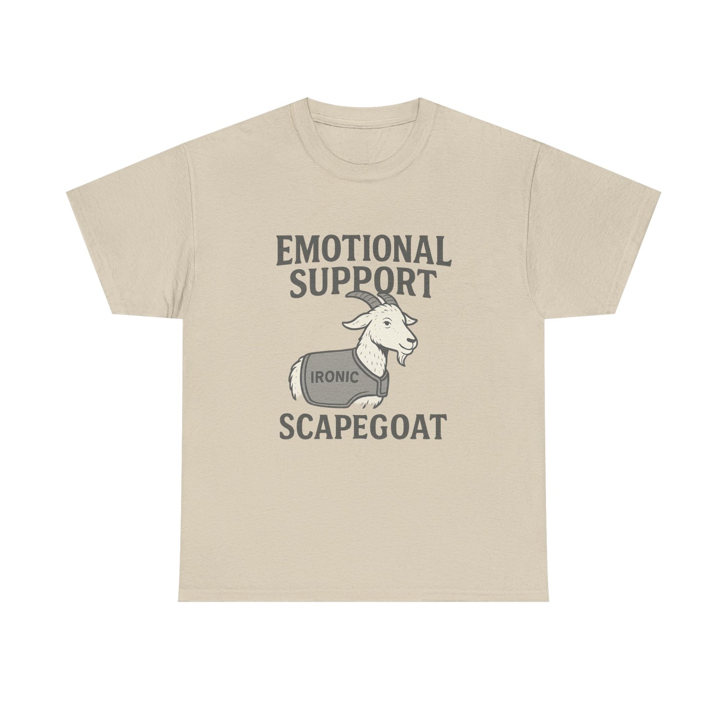 Emotional Support Scapegoat – IRONIC Goat Tee for Mental Health Survivors | Lights