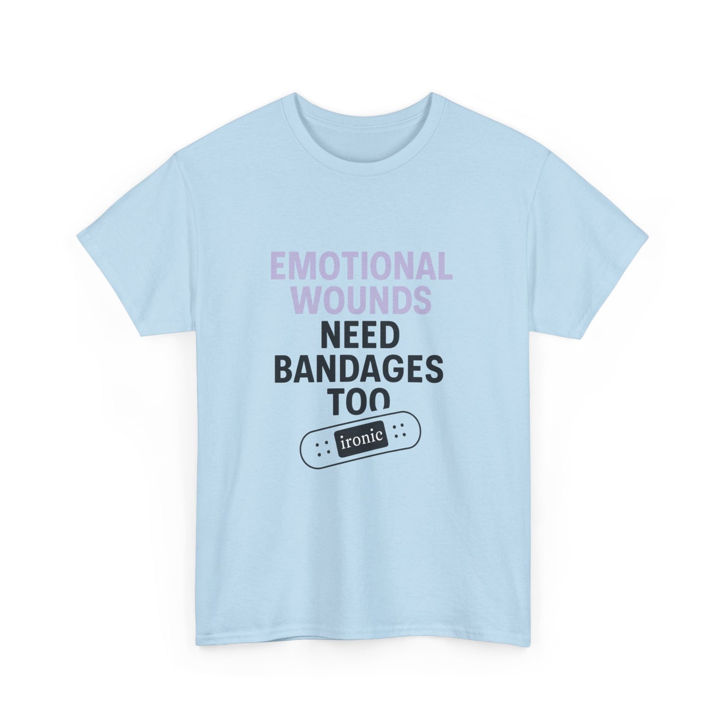 Emotional Wounds Need Bandages Too – Mental Health Awareness T-Shirt | Lights