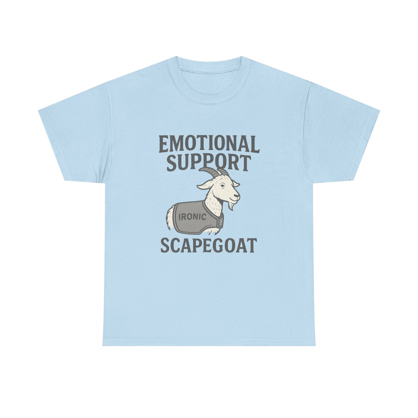 Emotional Support Scapegoat – IRONIC Goat Tee for Mental Health Survivors | Lights