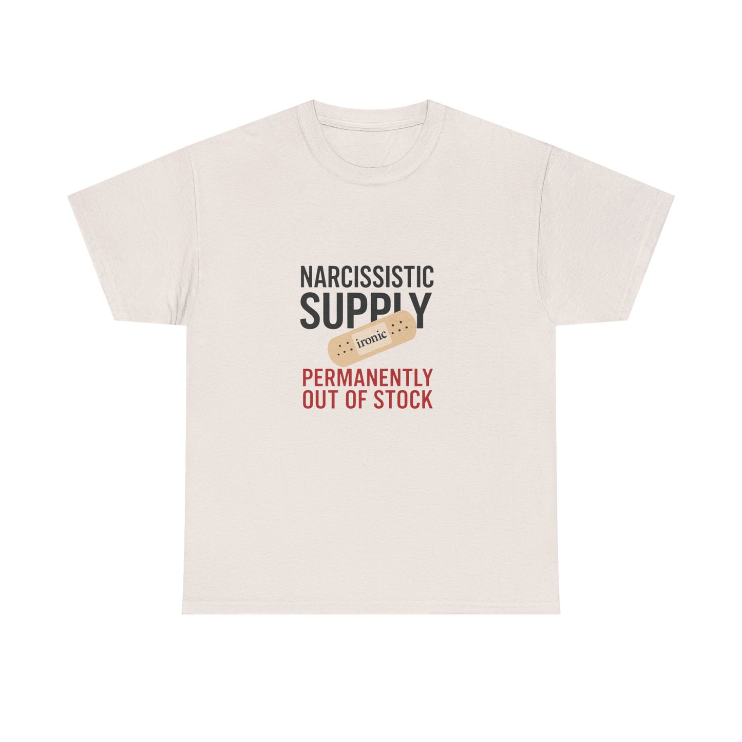 Narcissistic Supply Out of Stock T-Shirt (Lights) – Ironic Trauma Recovery Shirt