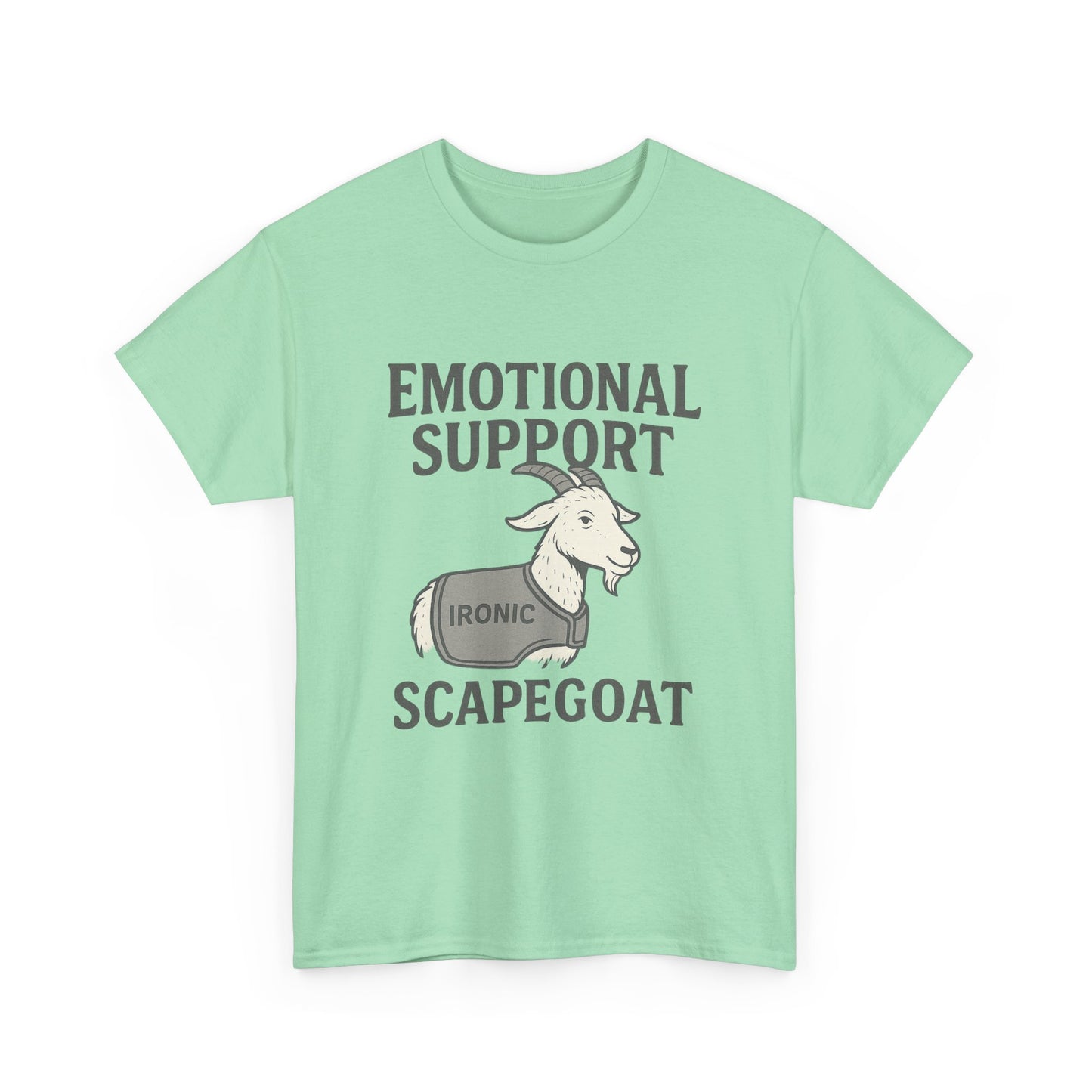 Emotional Support Scapegoat – IRONIC Goat Tee for Mental Health Survivors | Lights