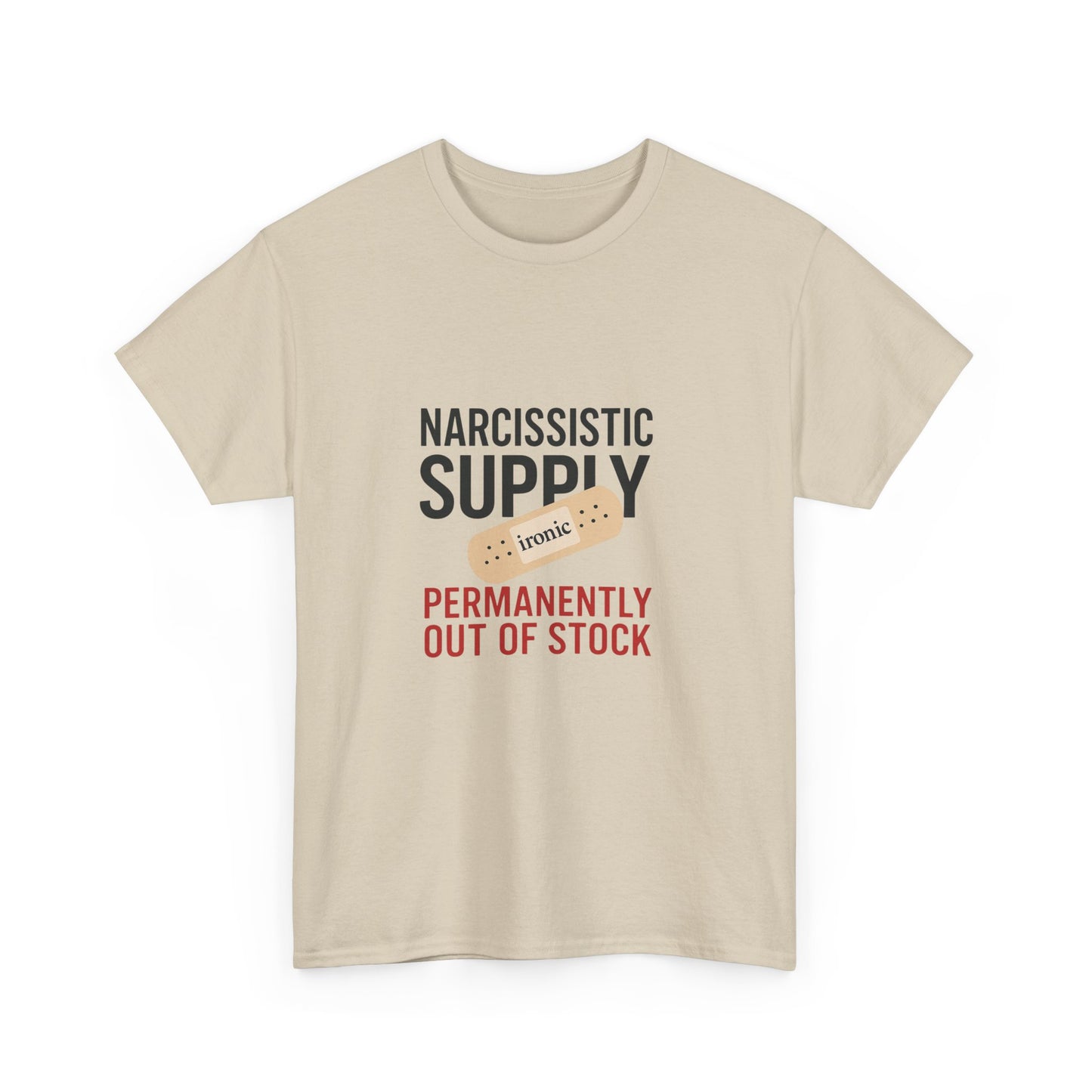 Narcissistic Supply Out of Stock T-Shirt (Lights) – Ironic Trauma Recovery Shirt