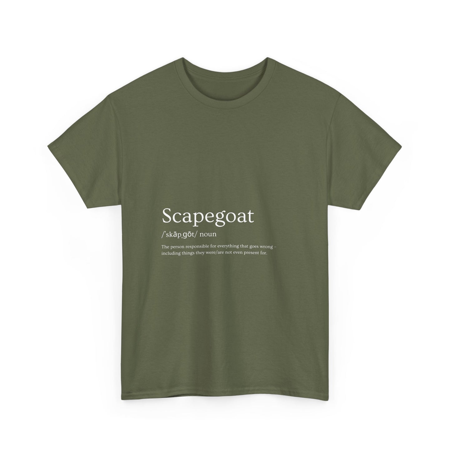 Scapegoat Definition Tee – Funny Dysfunctional Family Blame Collector Shirt