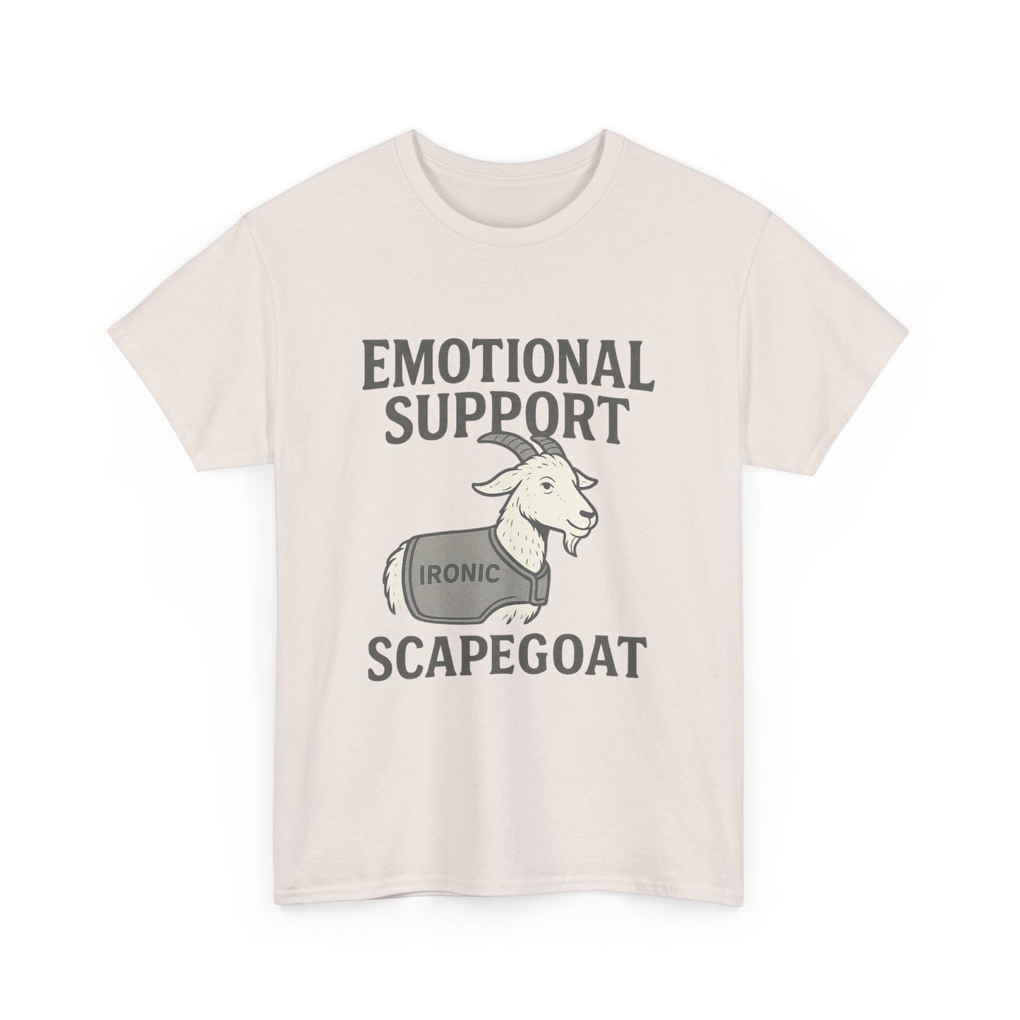 Emotional Support Scapegoat – IRONIC Goat Tee for Mental Health Survivors | Lights