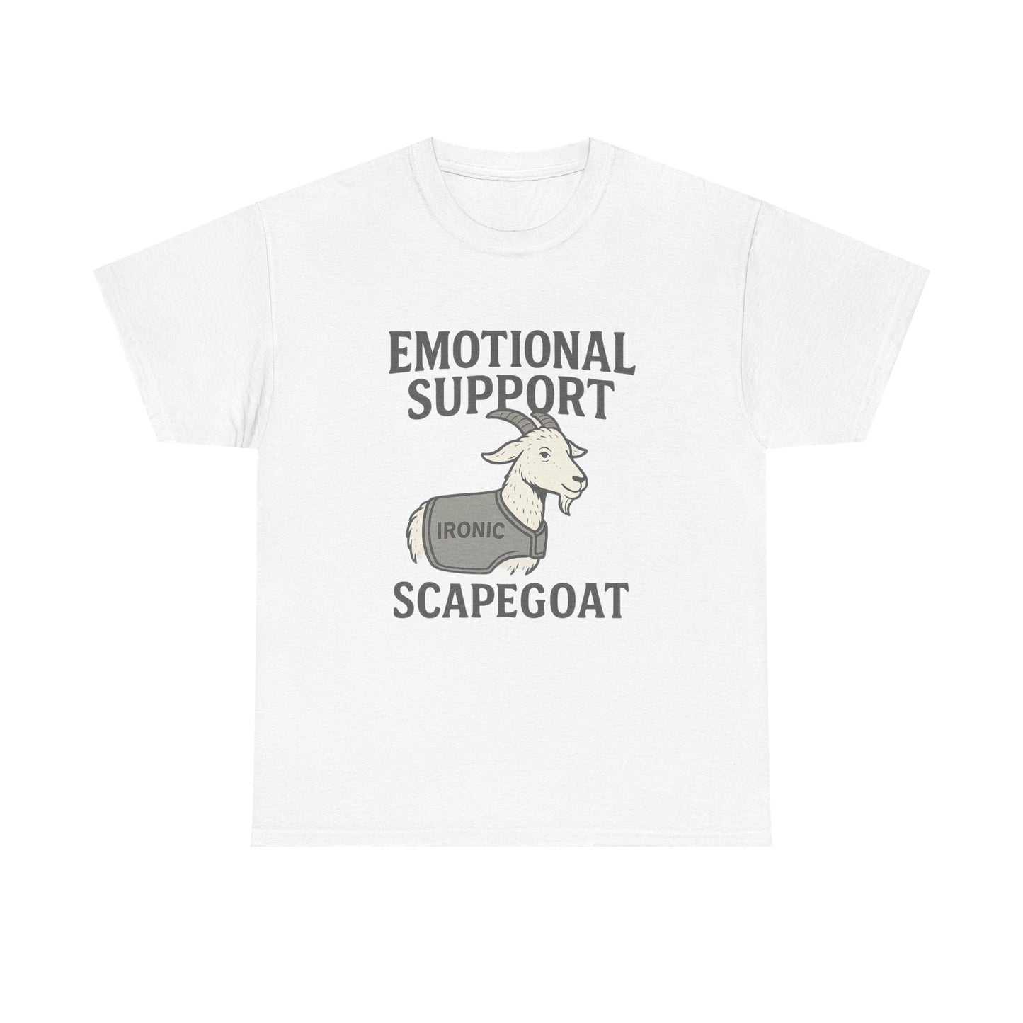 Emotional Support Scapegoat – IRONIC Goat Tee for Mental Health Survivors | Lights
