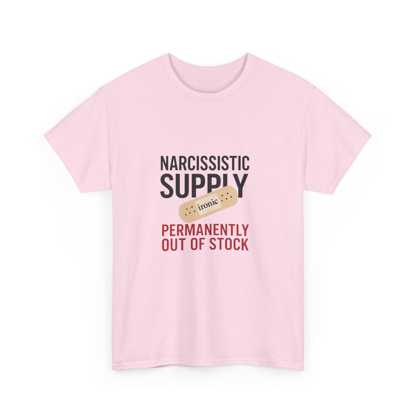 Narcissistic Supply Out of Stock T-Shirt (Lights) – Ironic Trauma Recovery Shirt