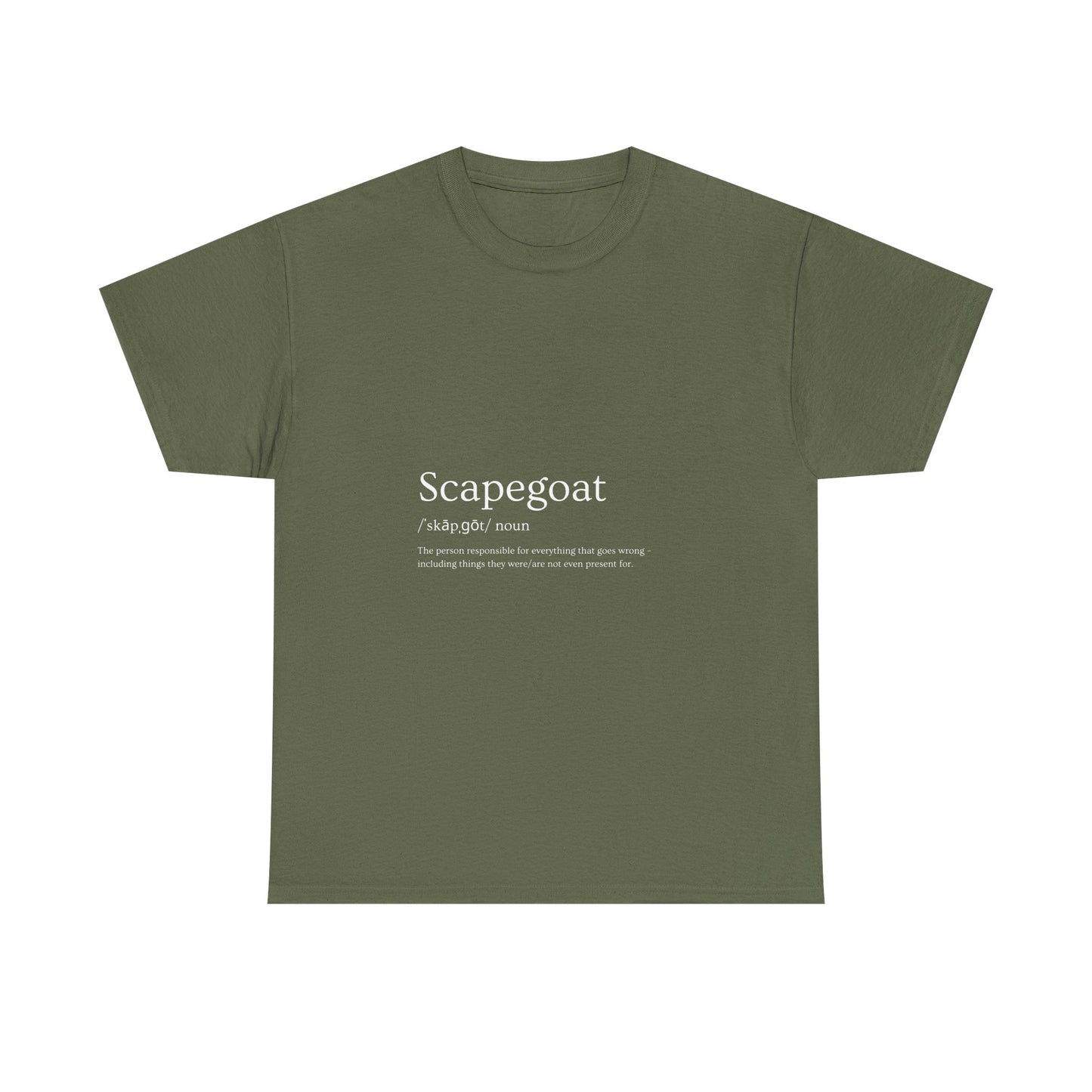 Scapegoat Definition Tee – Funny Dysfunctional Family Blame Collector Shirt