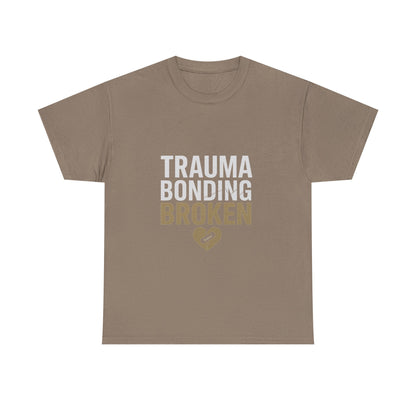 Trauma Bonding Broken Tee – Healing Heart with IRONIC Bandage | Narcissistic Abuse Awareness Shirt | Dark
