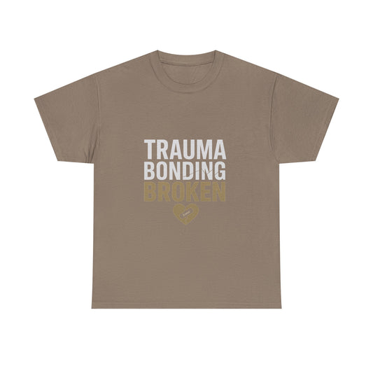 Trauma Bonding Broken Tee – Healing Heart with IRONIC Bandage | Narcissistic Abuse Awareness Shirt | Dark