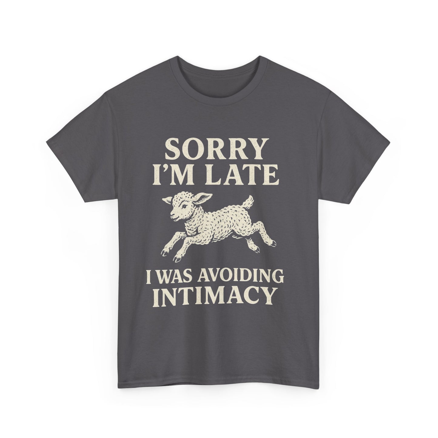 Sorry I’m Late – I Was Avoiding Intimacy | Vintage Lamb T-Shirt
