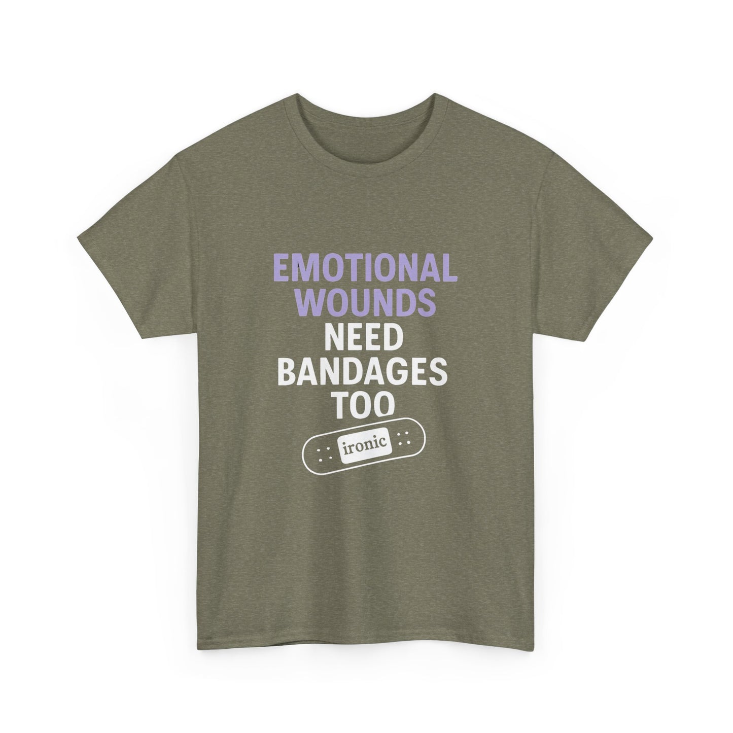 Emotional Wounds Need Bandages Too – Mental Health Awareness T-Shirt | Dark