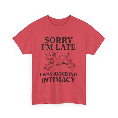 Sorry I’m Late – I Was Avoiding Intimacy | Vintage Lamb T-Shirt