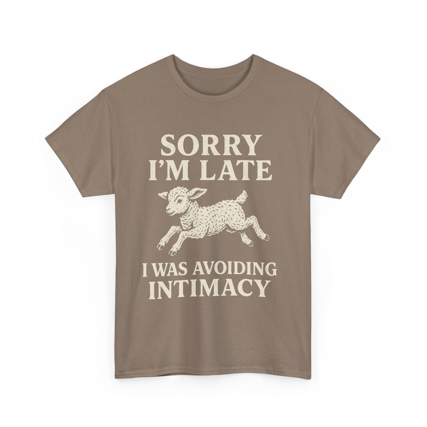 Sorry I’m Late – I Was Avoiding Intimacy | Vintage Lamb T-Shirt