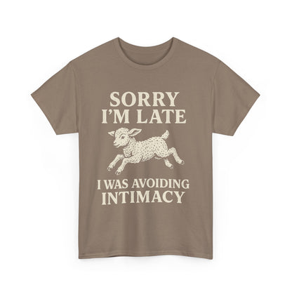 Sorry I’m Late – I Was Avoiding Intimacy | Vintage Lamb T-Shirt