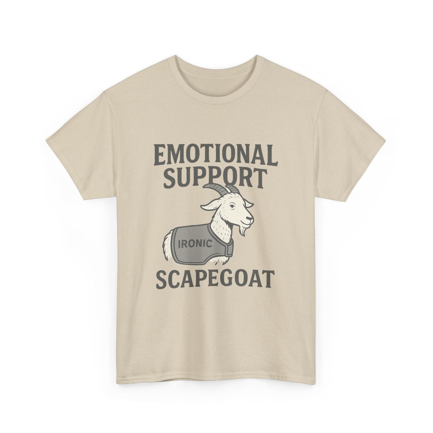 Emotional Support Scapegoat – IRONIC Goat Tee for Mental Health Survivors | Lights