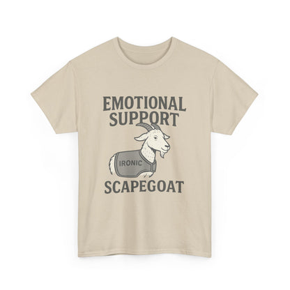 Emotional Support Scapegoat – IRONIC Goat Tee for Mental Health Survivors | Lights