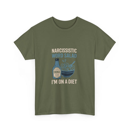 Narcissistic Word Salad – I’m on a Diet | Funny Trauma Recovery Shirt | Darks