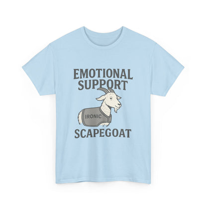 Emotional Support Scapegoat – IRONIC Goat Tee for Mental Health Survivors | Lights