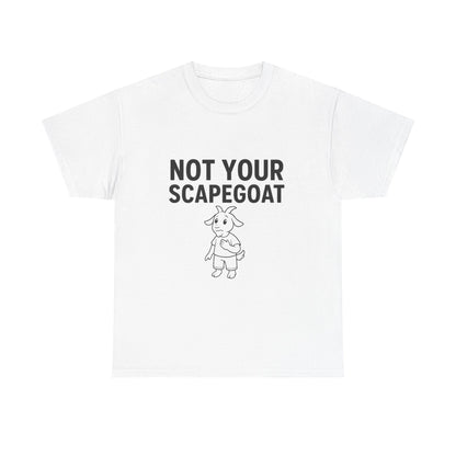 Not Your Scapegoat White and Lights | Bold Mental Health & Narcissism Recovery Tee