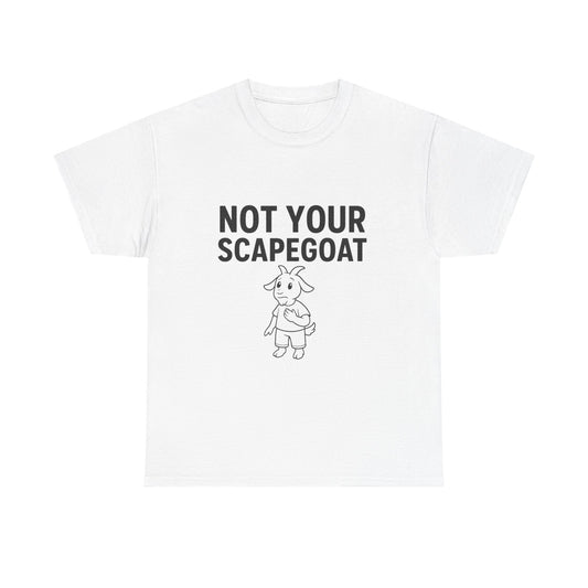 Not Your Scapegoat White and Lights | Bold Mental Health & Narcissism Recovery Tee