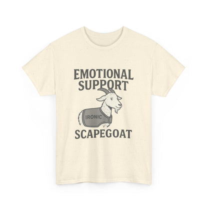 Emotional Support Scapegoat – IRONIC Goat Tee for Mental Health Survivors | Lights