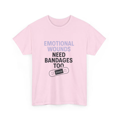 Emotional Wounds Need Bandages Too – Mental Health Awareness T-Shirt | Lights