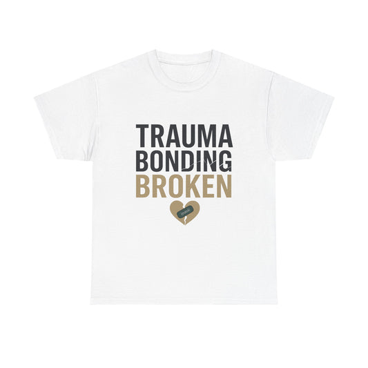 Trauma Bonding Broken Tee – Healing Heart with IRONIC Bandage | Narcissistic Abuse Awareness Shirt | Lights
