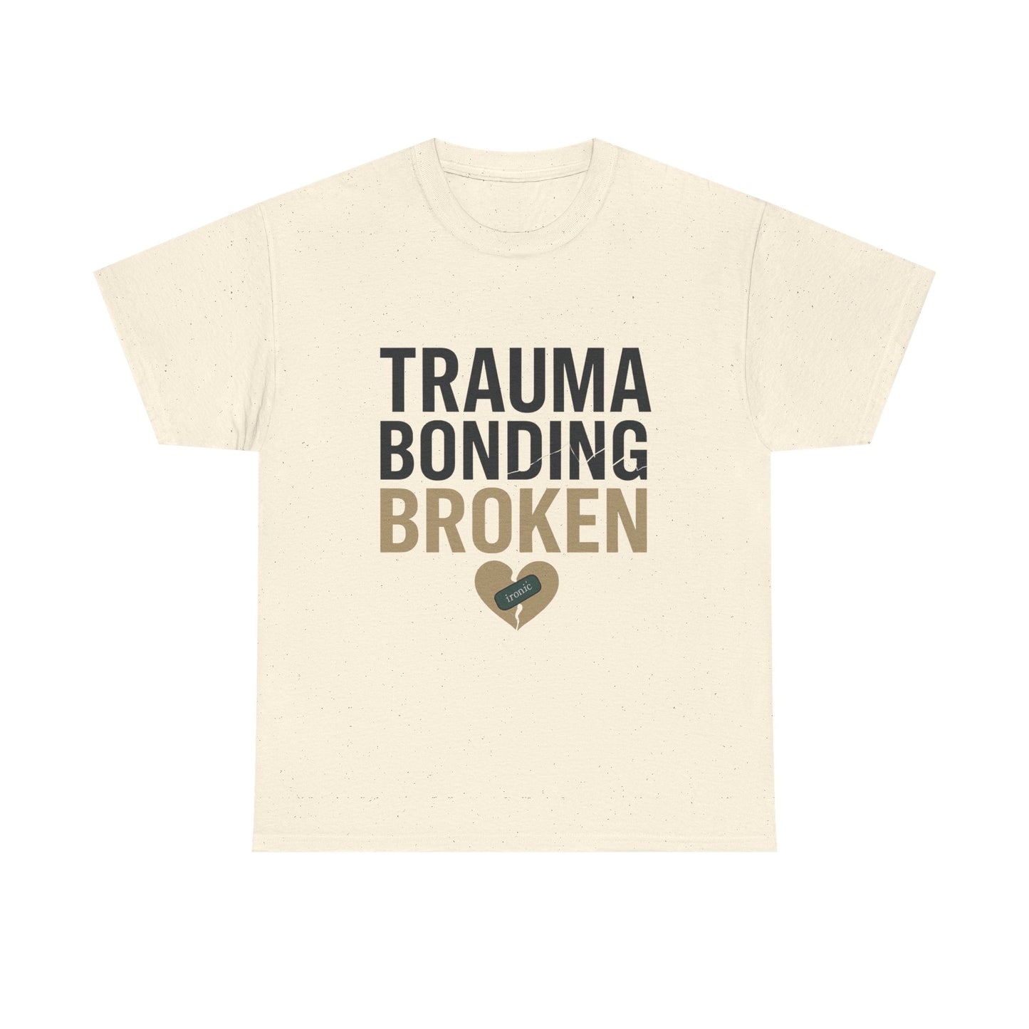 Trauma Bonding Broken Tee – Healing Heart with IRONIC Bandage | Narcissistic Abuse Awareness Shirt | Lights