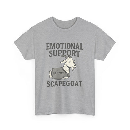 Emotional Support Scapegoat – IRONIC Goat Tee for Mental Health Survivors | Lights