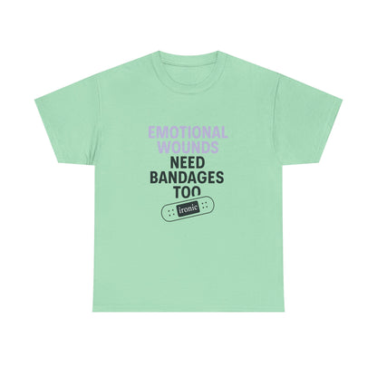 Emotional Wounds Need Bandages Too – Mental Health Awareness T-Shirt | Lights