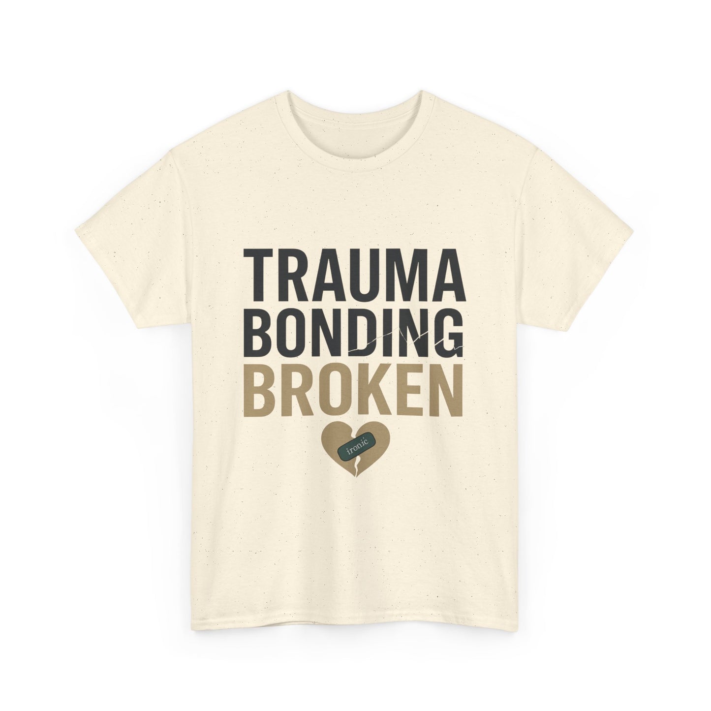 Trauma Bonding Broken Tee – Healing Heart with IRONIC Bandage | Narcissistic Abuse Awareness Shirt | Lights