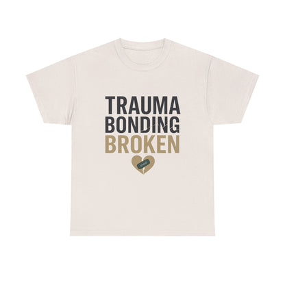 Trauma Bonding Broken Tee – Healing Heart with IRONIC Bandage | Narcissistic Abuse Awareness Shirt | Lights