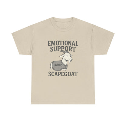 Emotional Support Scapegoat – IRONIC Goat Tee for Mental Health Survivors | Lights