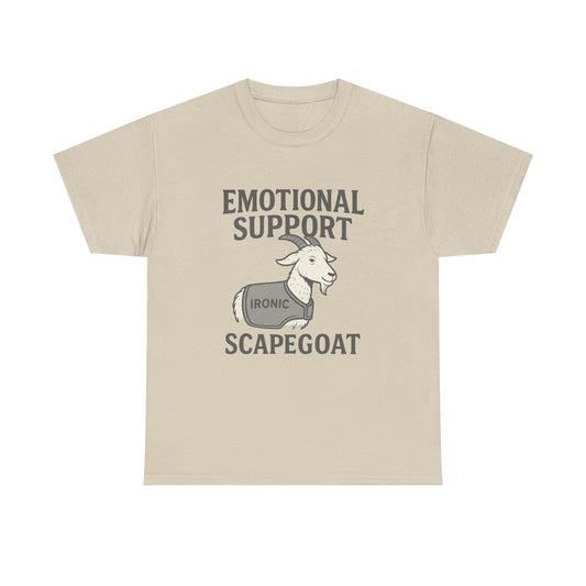 Emotional Support Scapegoat – IRONIC Goat Tee for Mental Health Survivors | Lights